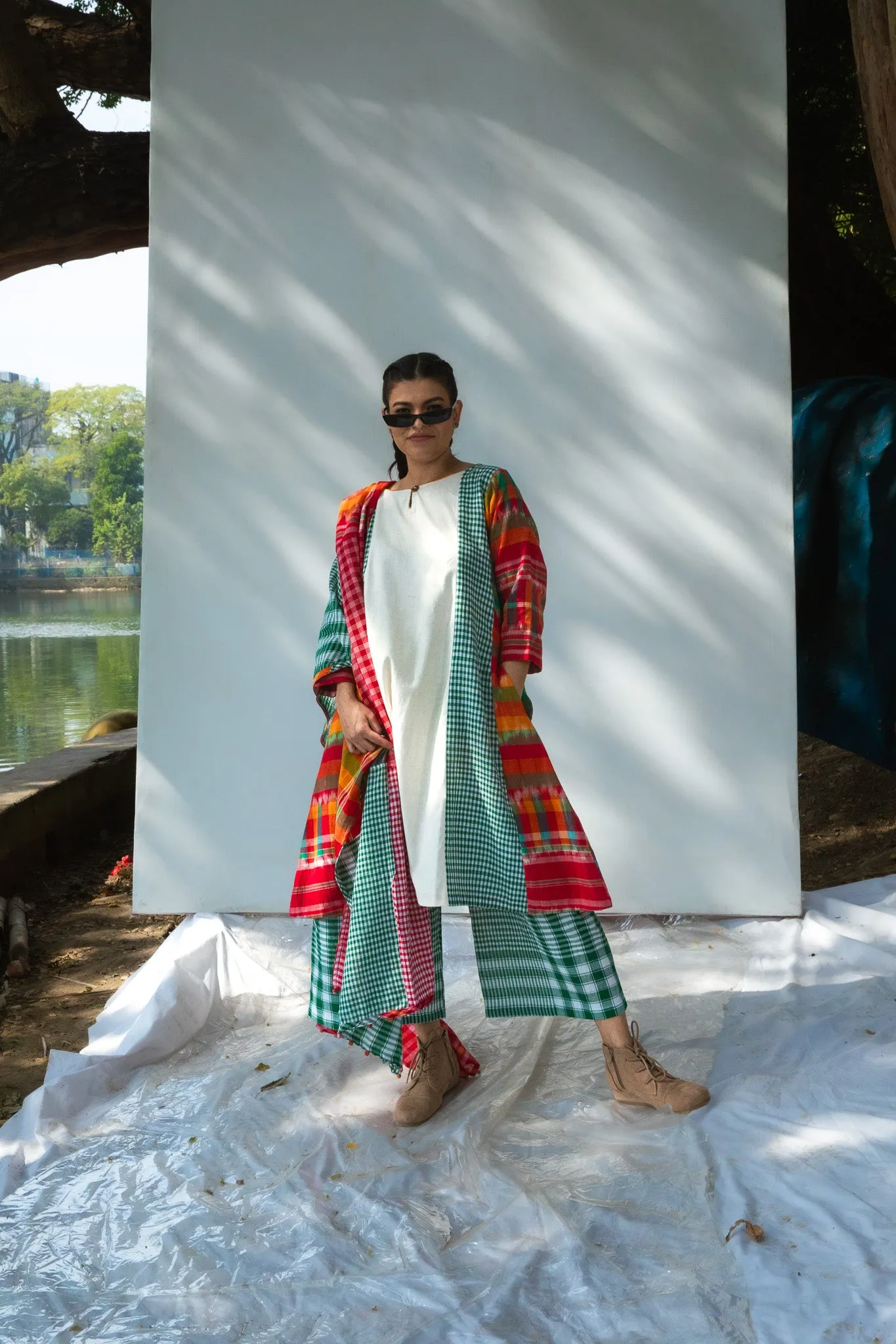 The Twirly Dress Set (Dress   Palazzo   Dupatta)