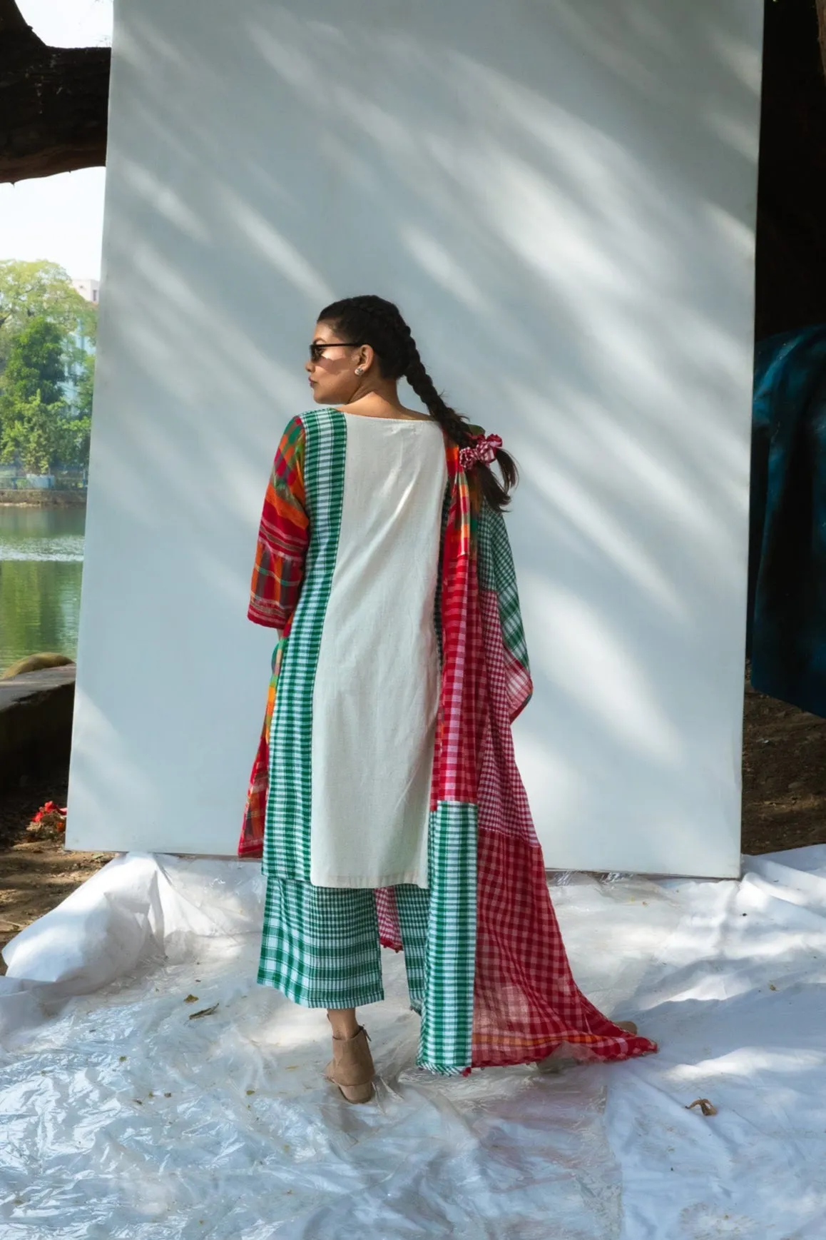 The Twirly Dress Set (Dress   Palazzo   Dupatta)