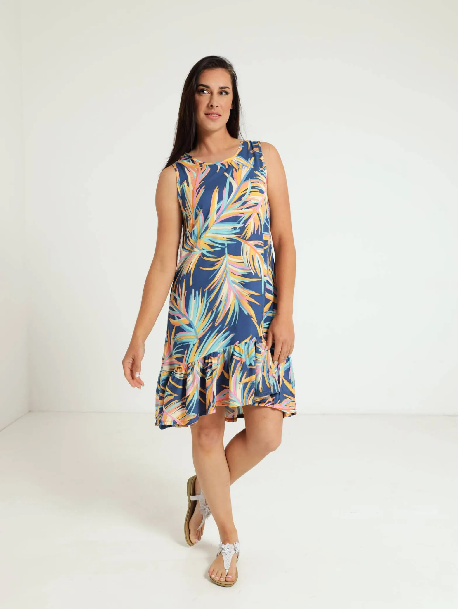 Tier Hem Shift Dress
