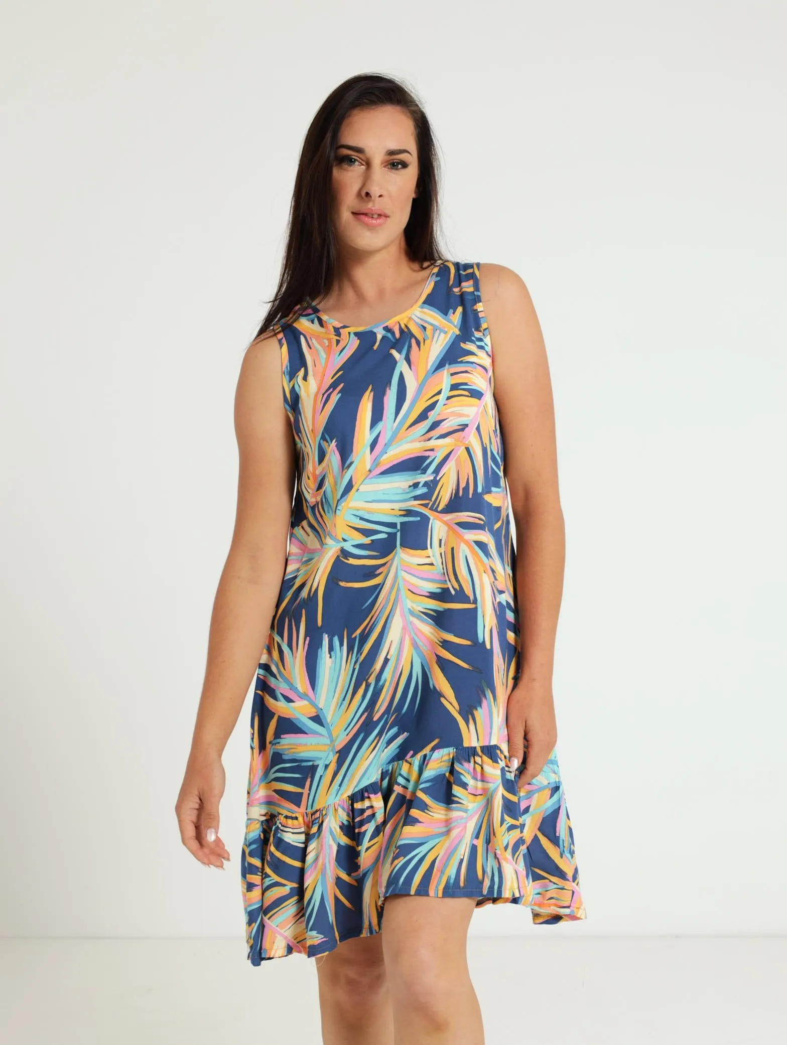 Tier Hem Shift Dress