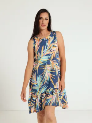 Tier Hem Shift Dress