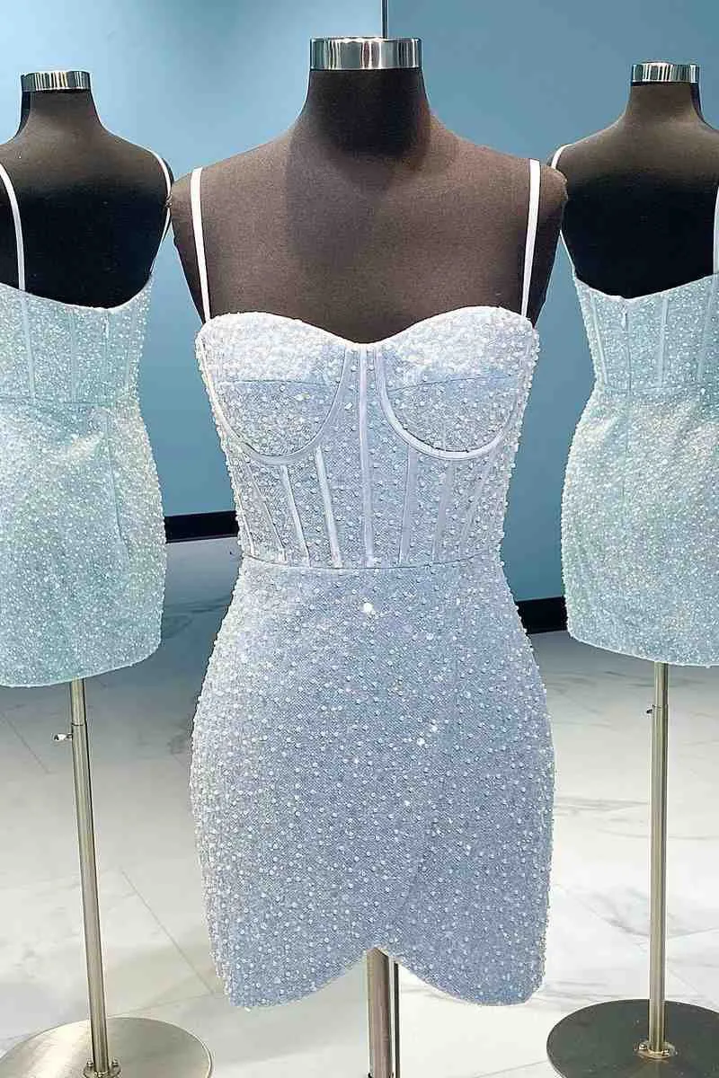 Tight Short Homecoming Dresses with Crystals