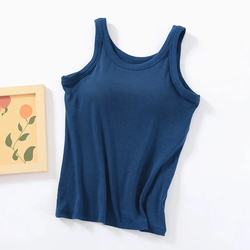 Tops with Built in Bra Tank Top