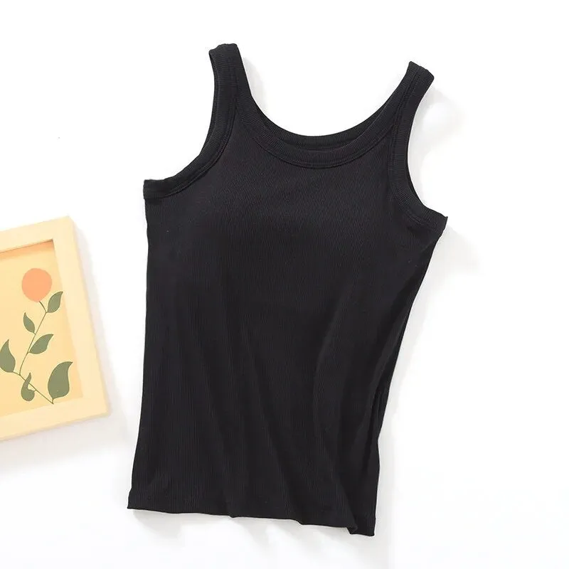 Tops with Built in Bra Tank Top