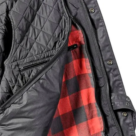 Triumph Beck 2 Black Wax Cotton Motorcycle Jacket