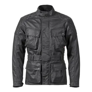 Triumph Beck 2 Black Wax Cotton Motorcycle Jacket
