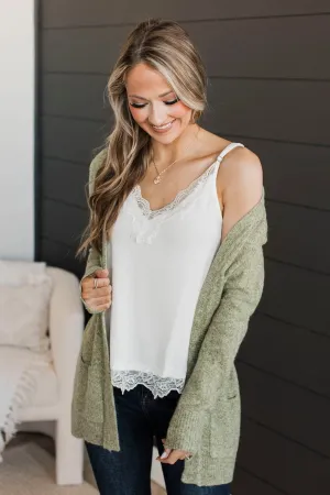 Truly Stunning Lace Cami Tank- Ivory