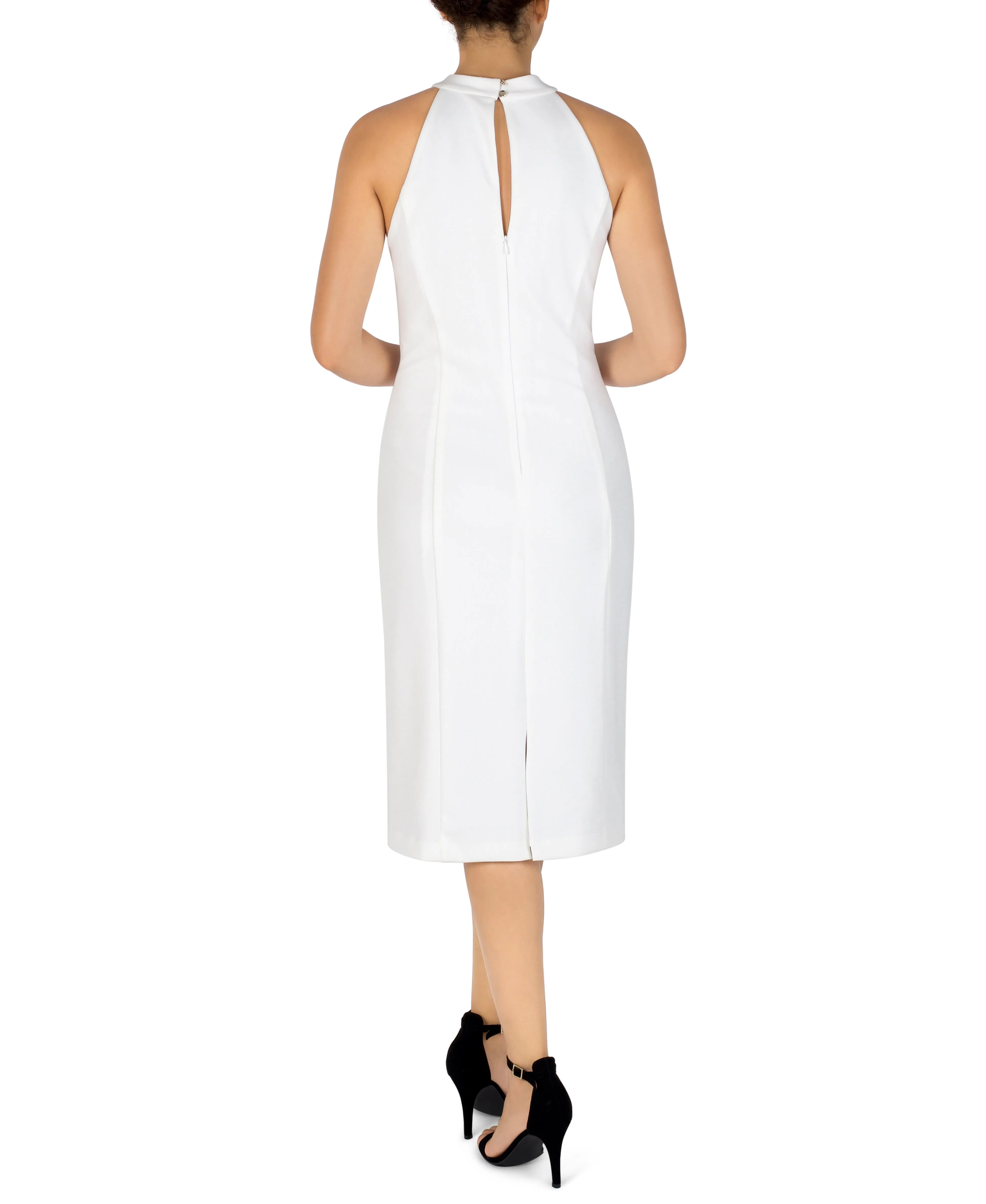 Twist Halter Sheath Dress