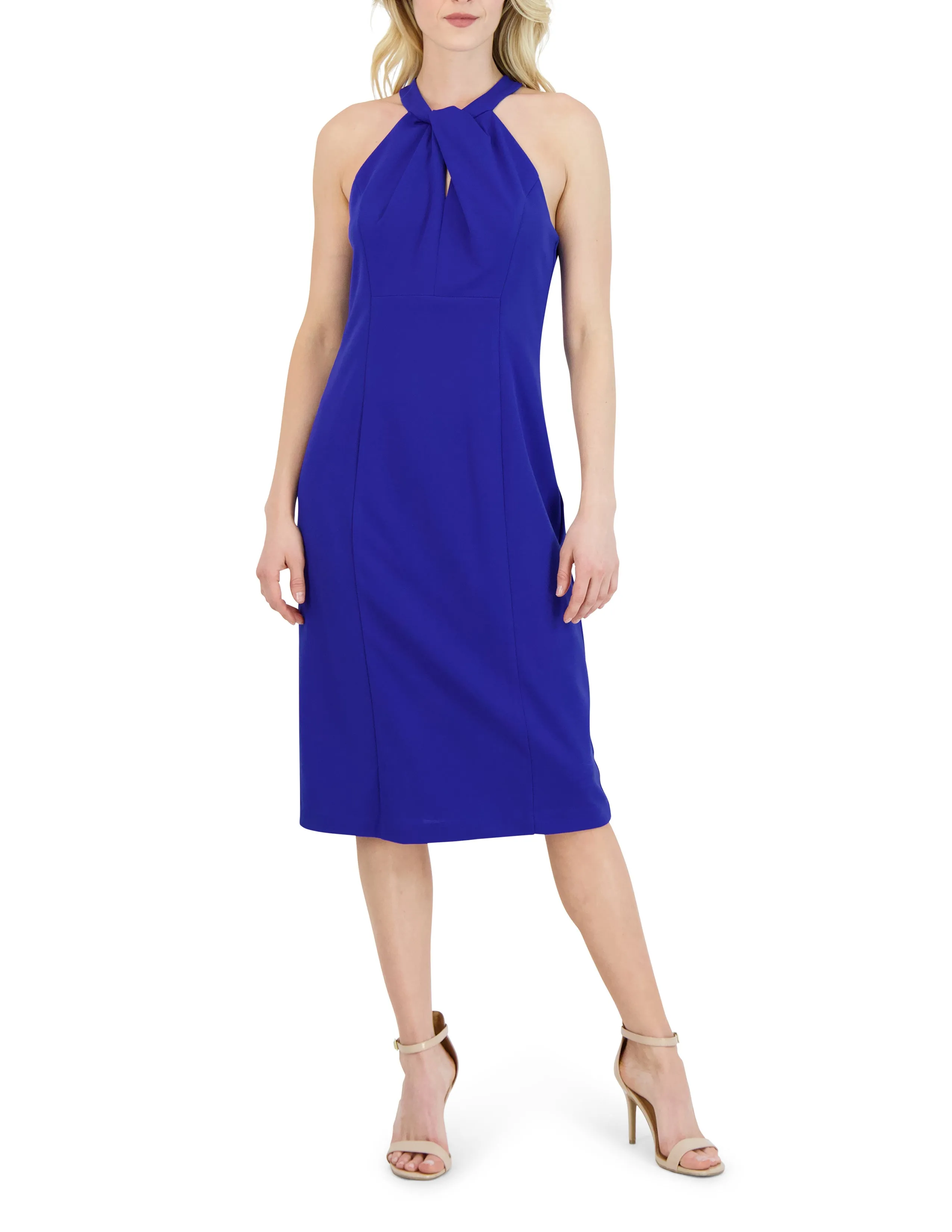 Twist Halter Sheath Dress