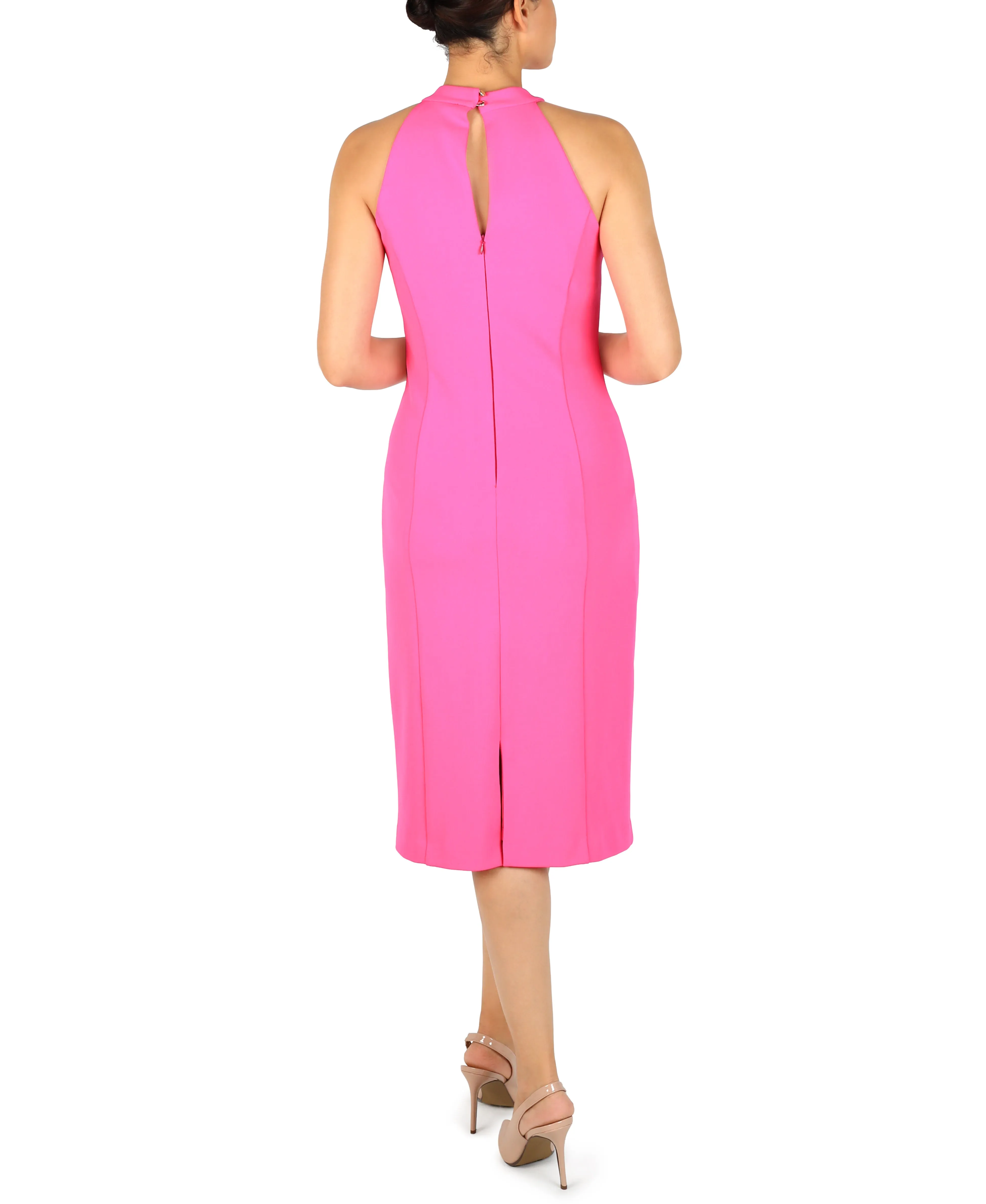 Twist Halter Sheath Dress