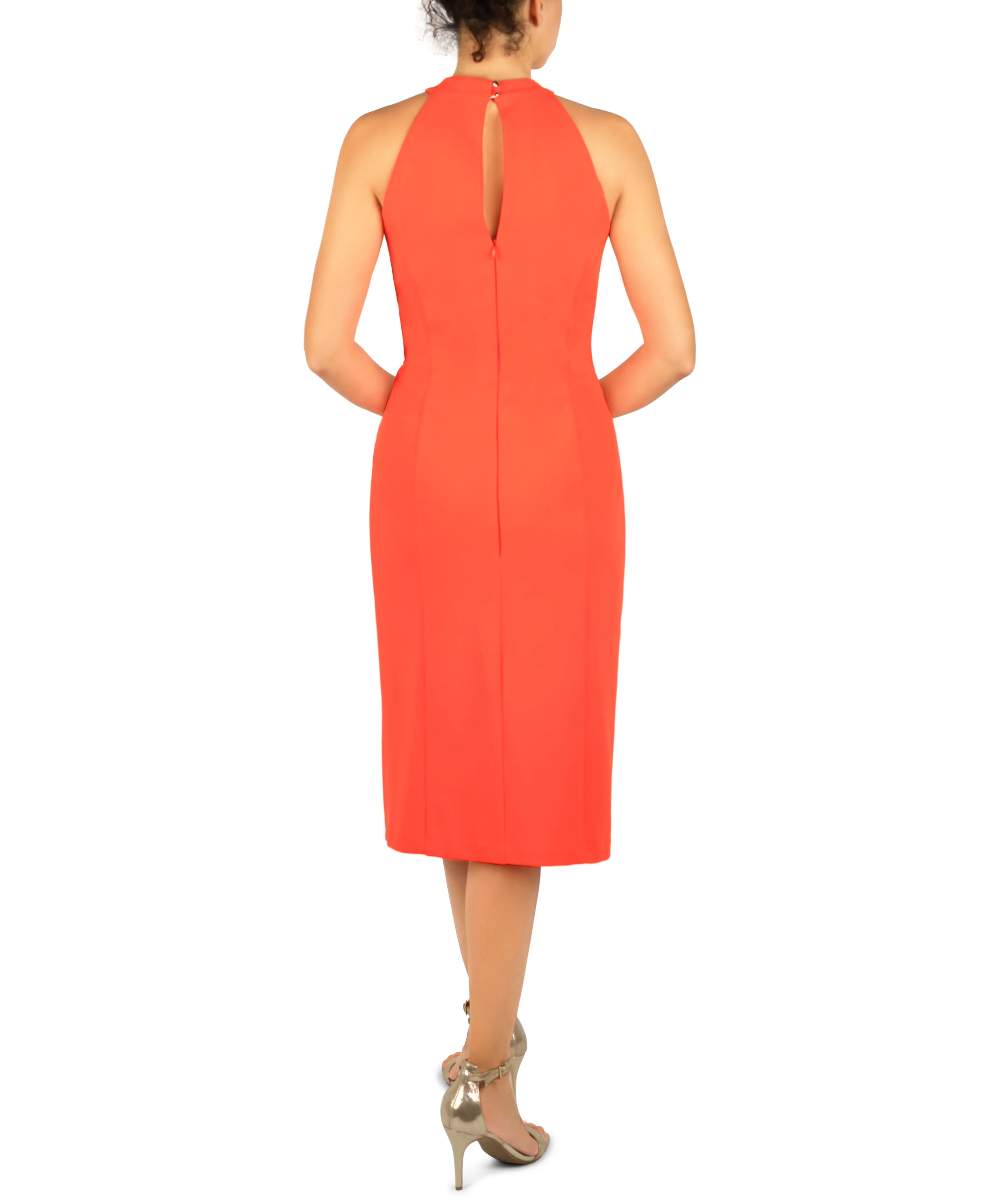 Twist Halter Sheath Dress