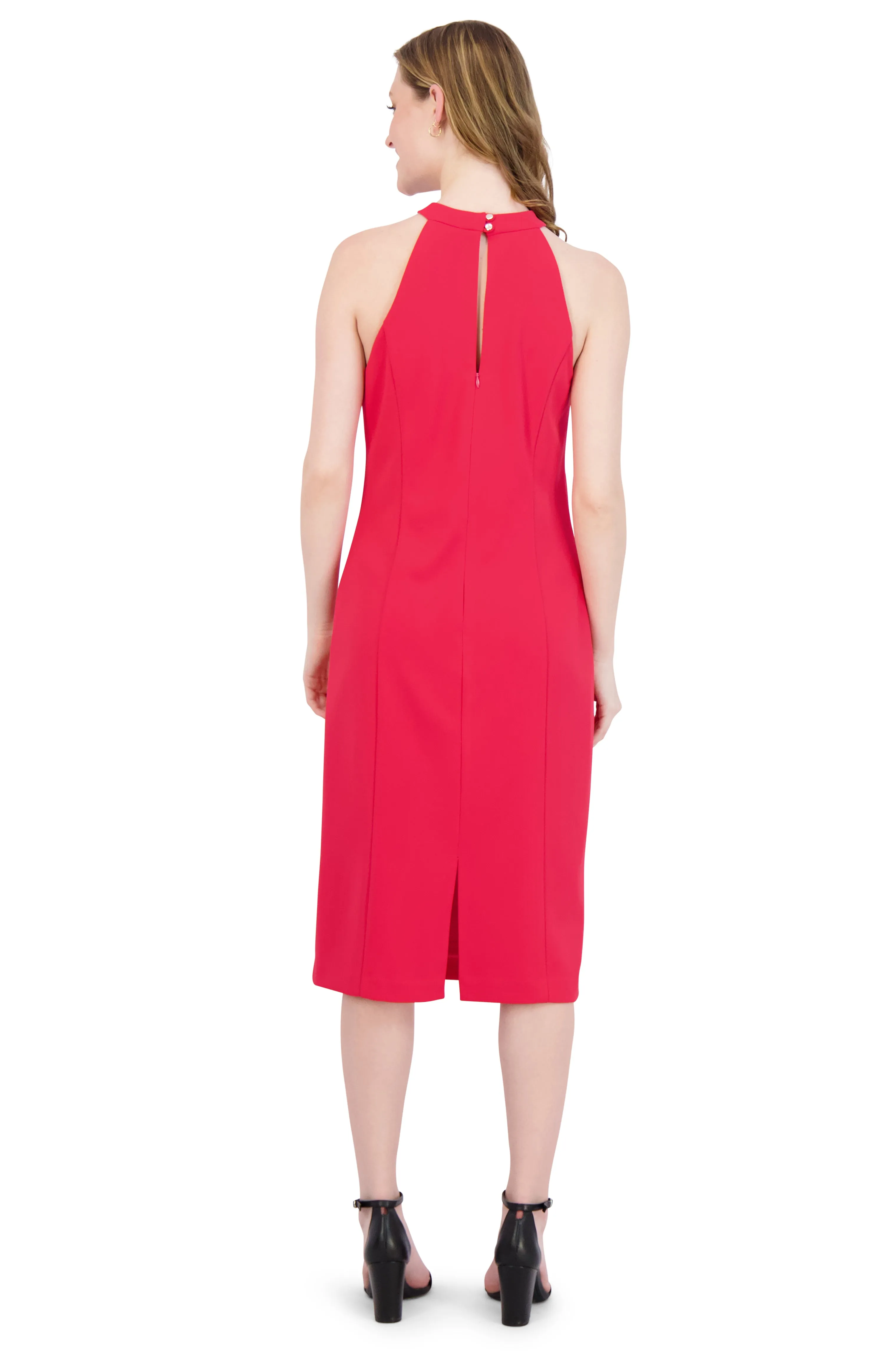 Twist Halter Sheath Dress