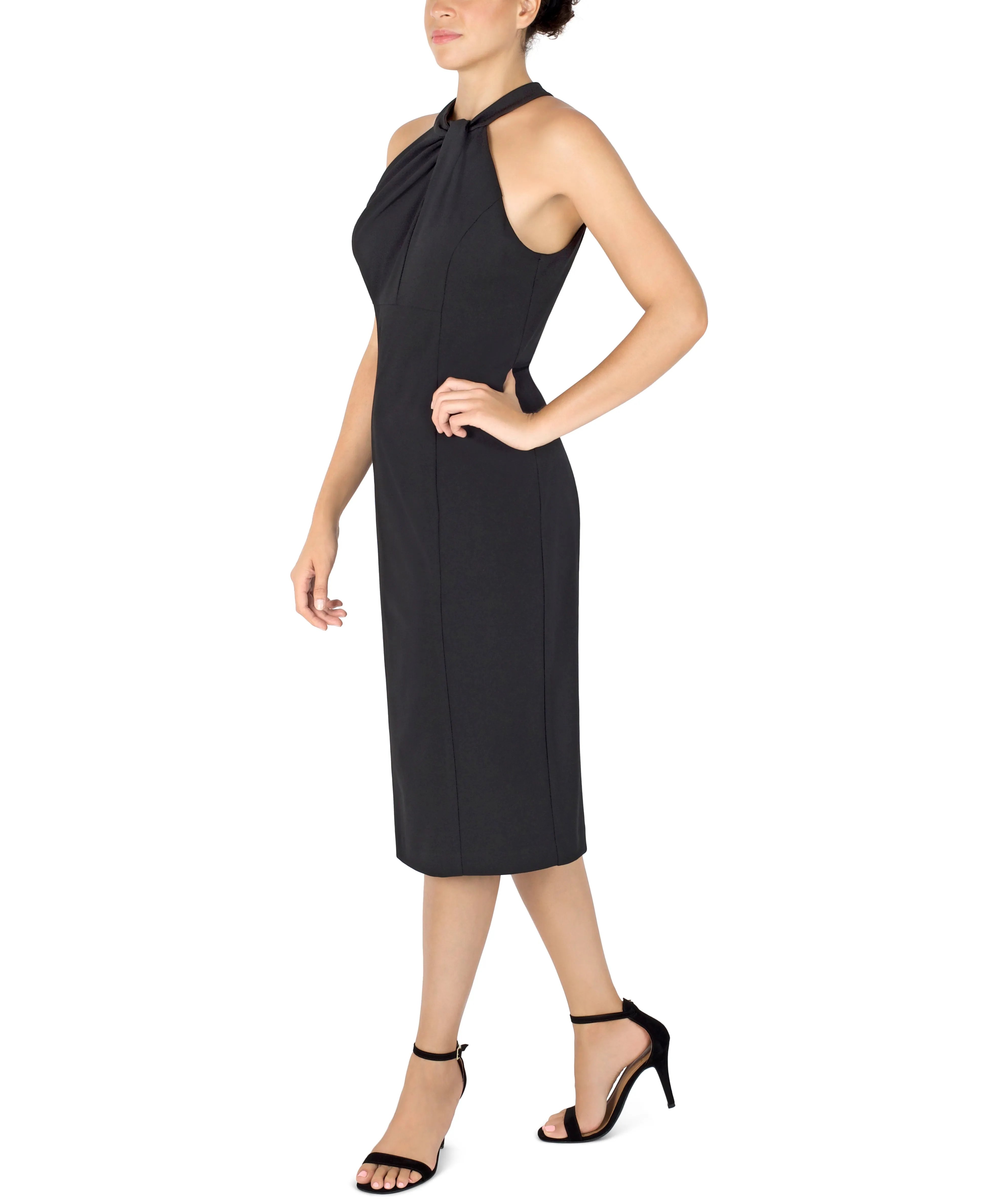 Twist Halter Sheath Dress