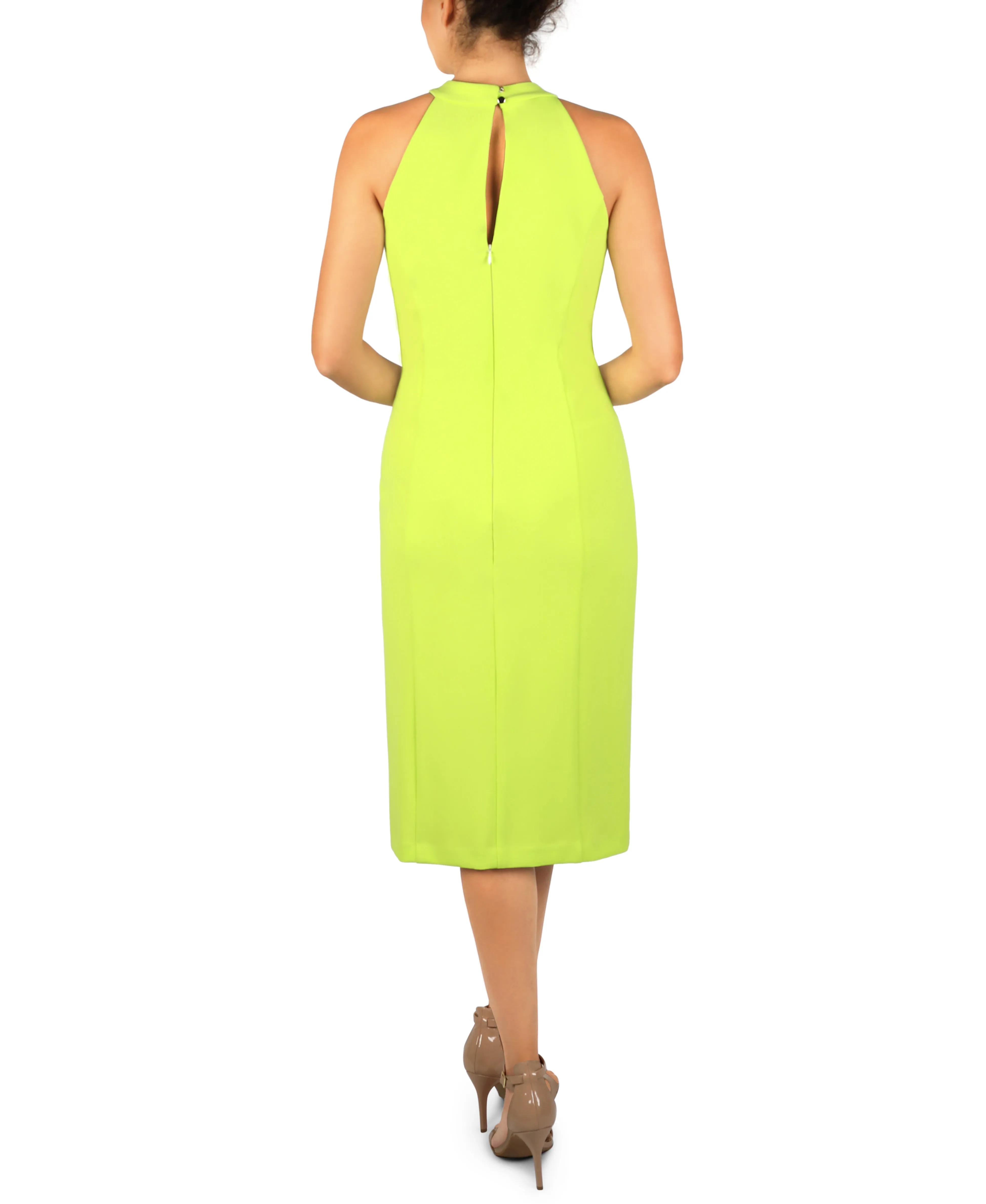Twist Halter Sheath Dress