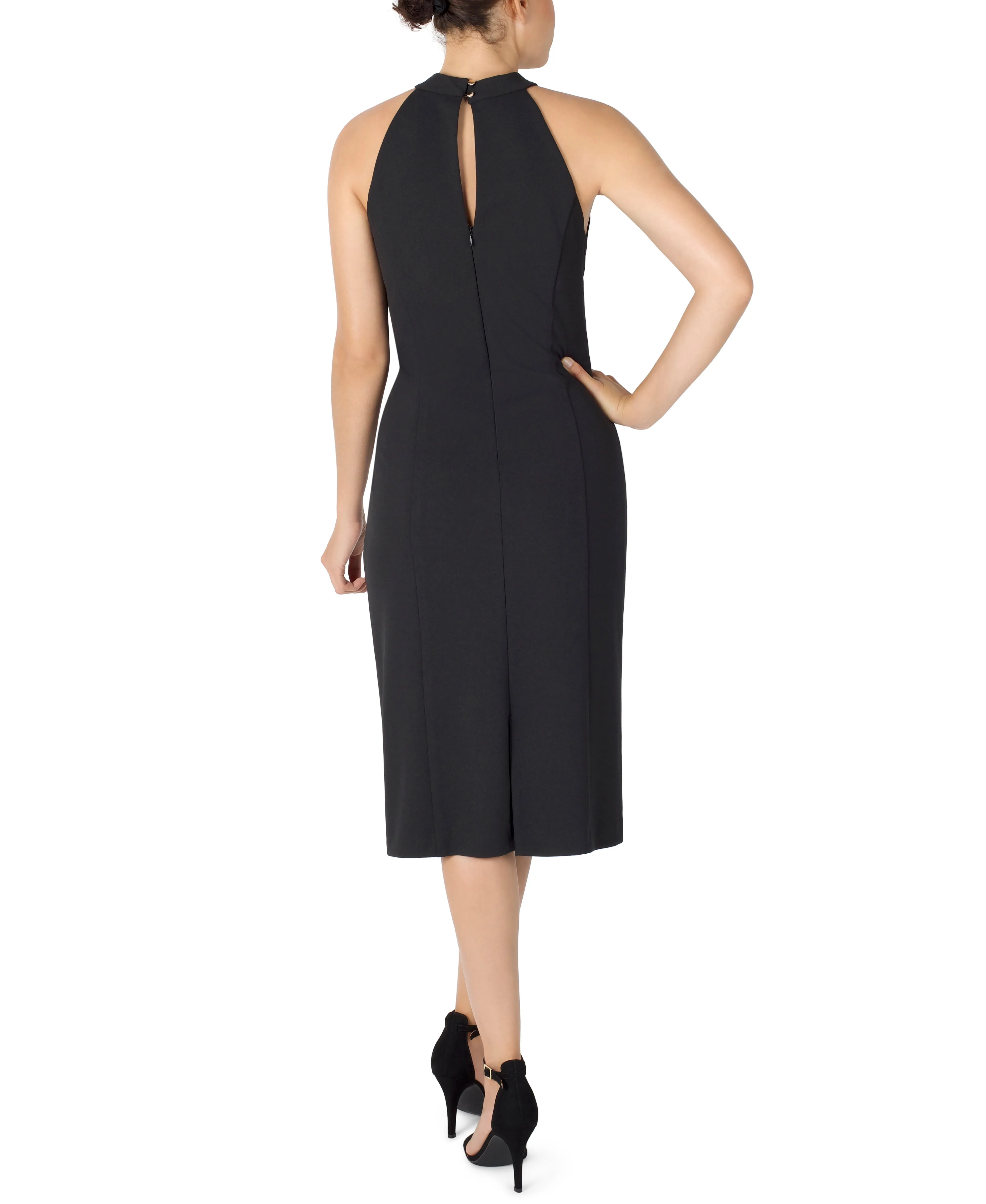 Twist Halter Sheath Dress