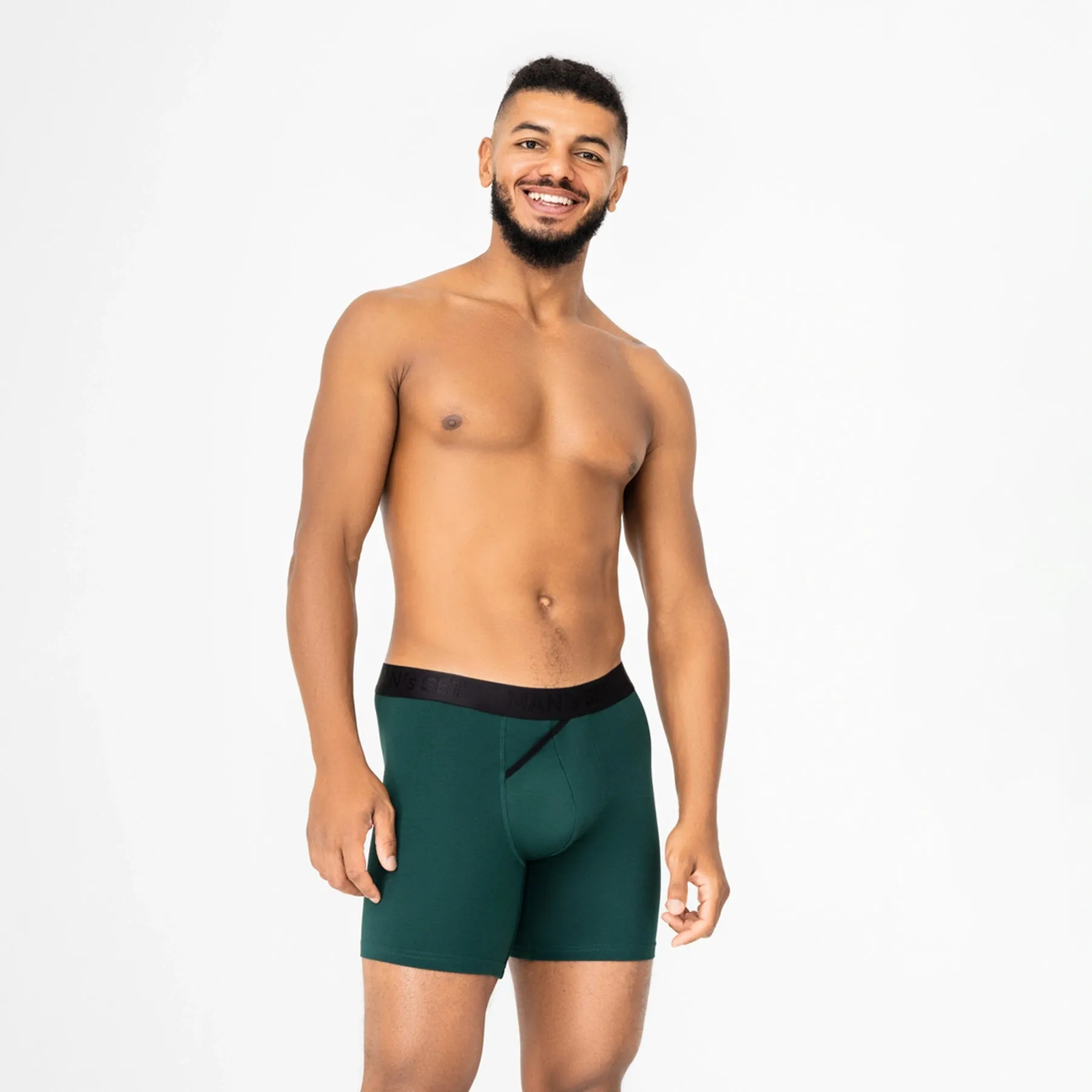 UltraSoft  Boxer Brief 7.6" OpenFly, Forest Green