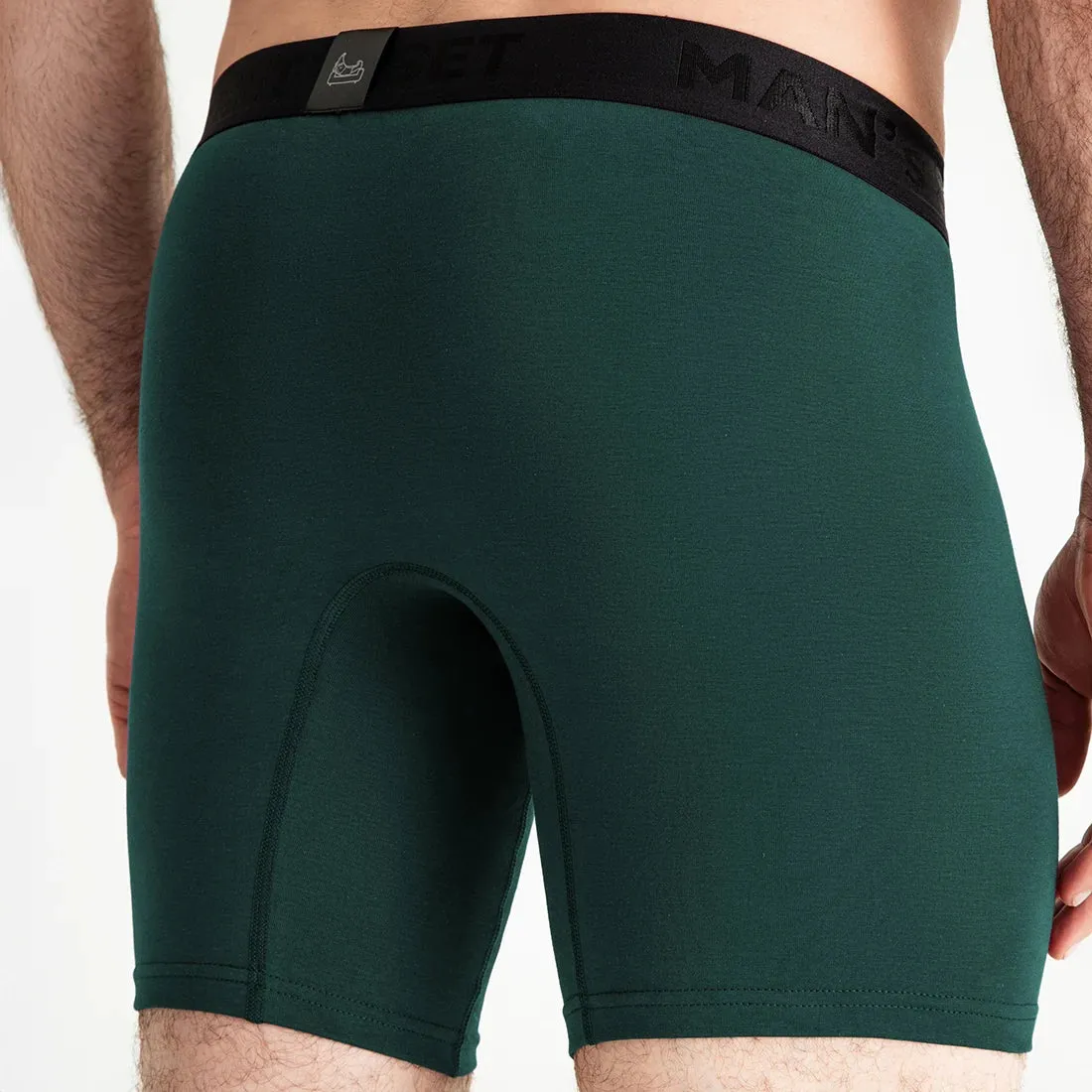 UltraSoft  Boxer Brief 7.6" OpenFly, Forest Green