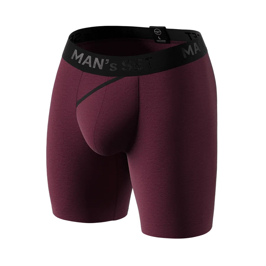UltraSoft  Boxer Brief 7.6" OpenFly, Plum