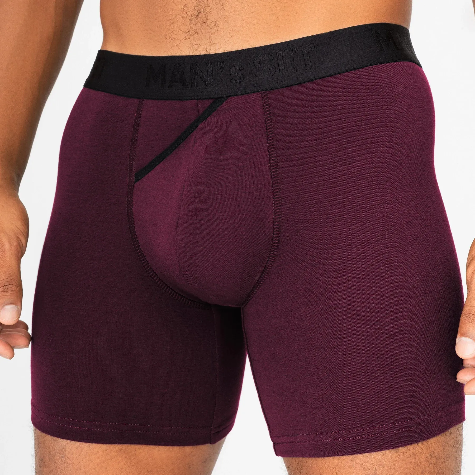 UltraSoft  Boxer Brief 7.6" OpenFly, Plum