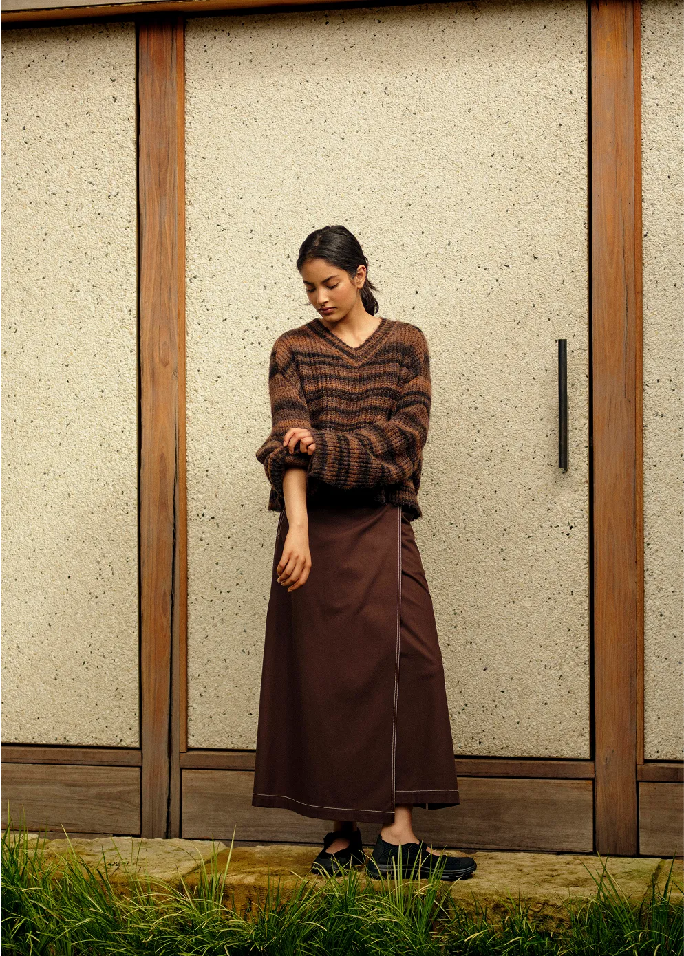 Umbra Wrap Midi Skirt