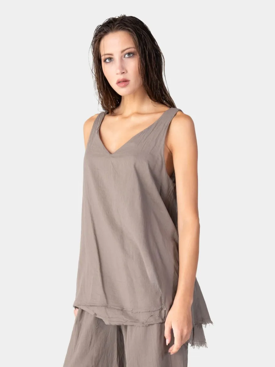 V-Neck Organic Cotton Tank Top