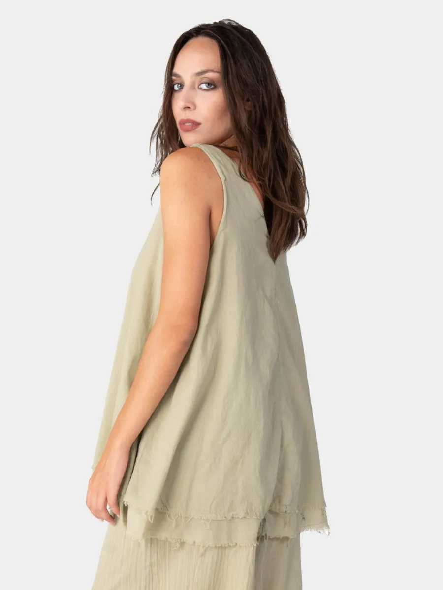 V-Neck Organic Cotton Tank Top