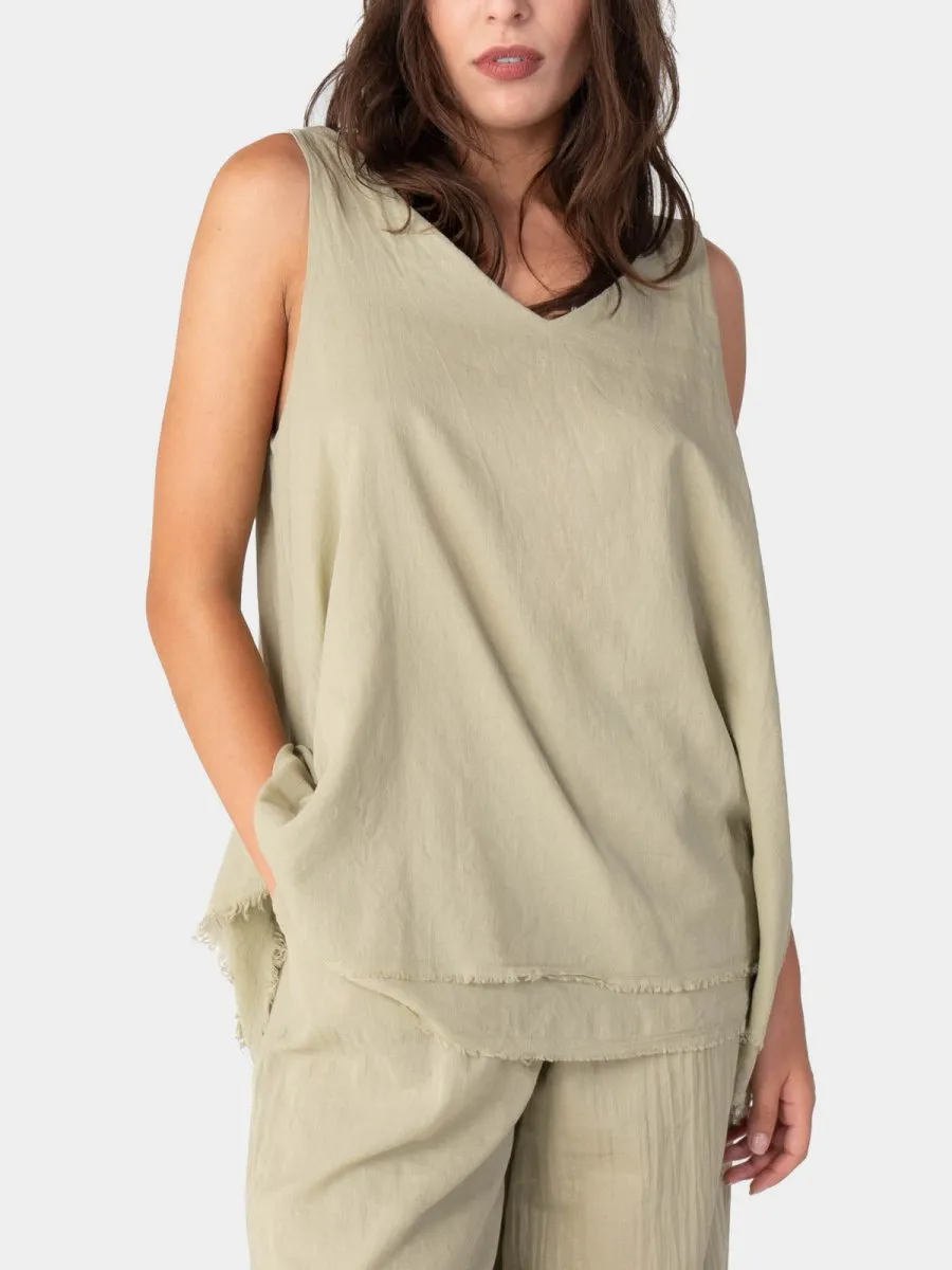V-Neck Organic Cotton Tank Top