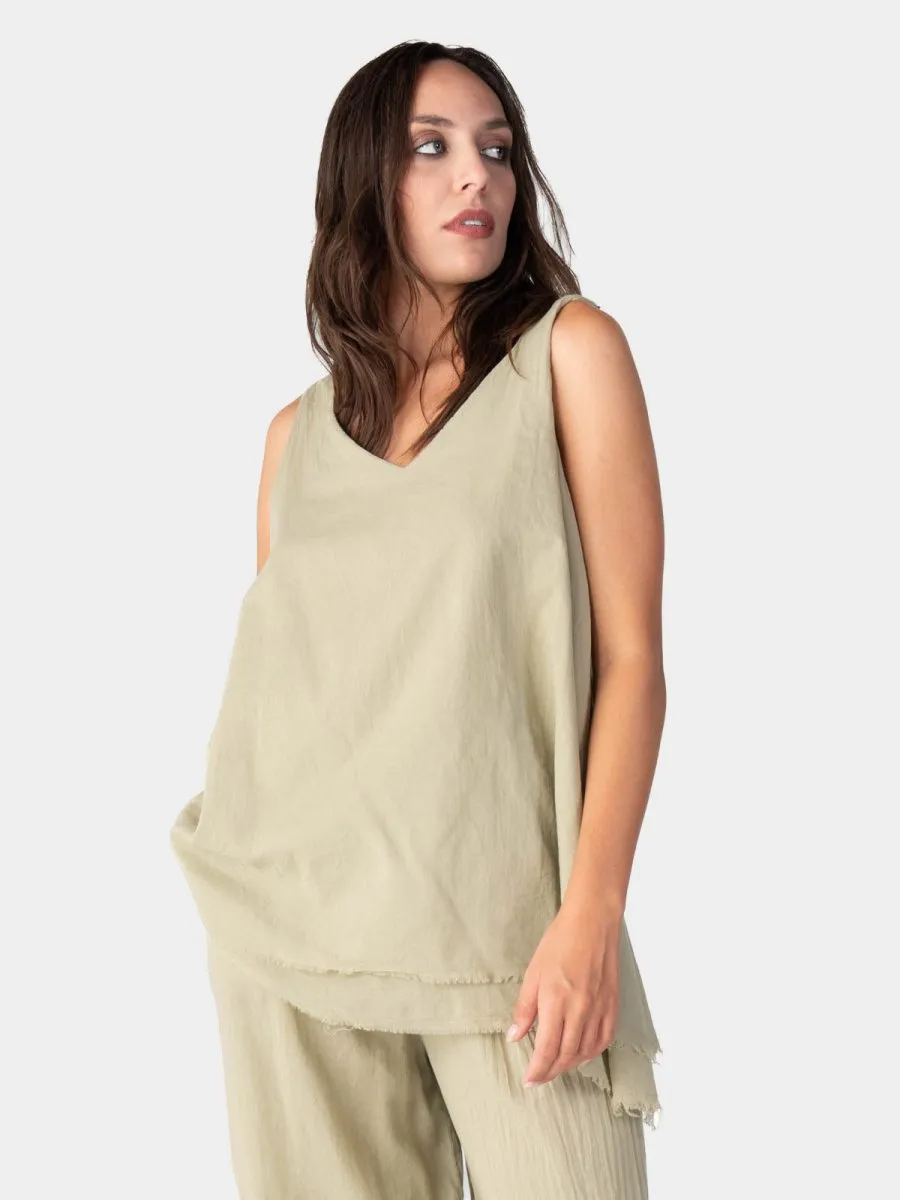 V-Neck Organic Cotton Tank Top