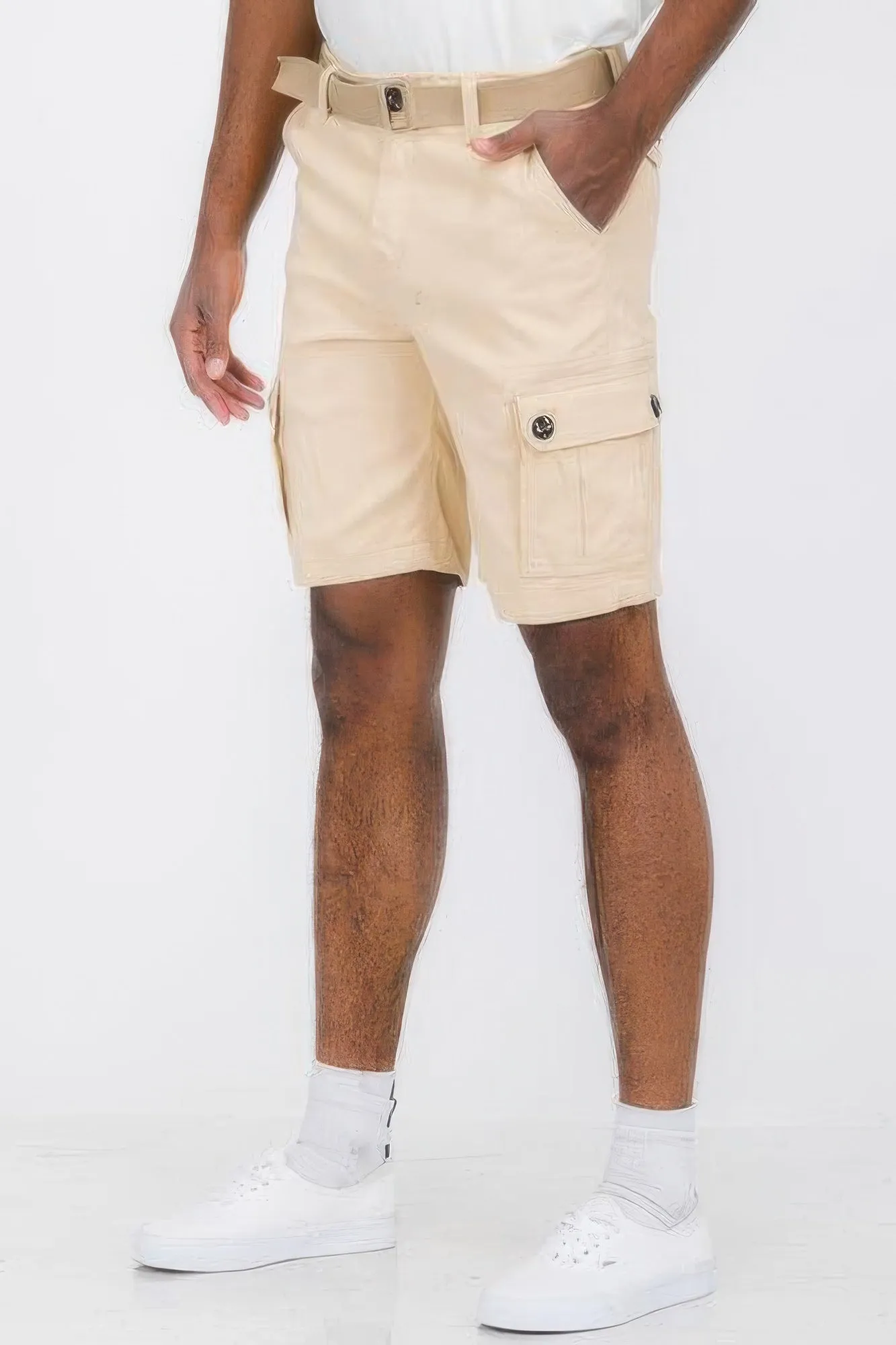 VacationGrabs Belted Summer Shorts for Men