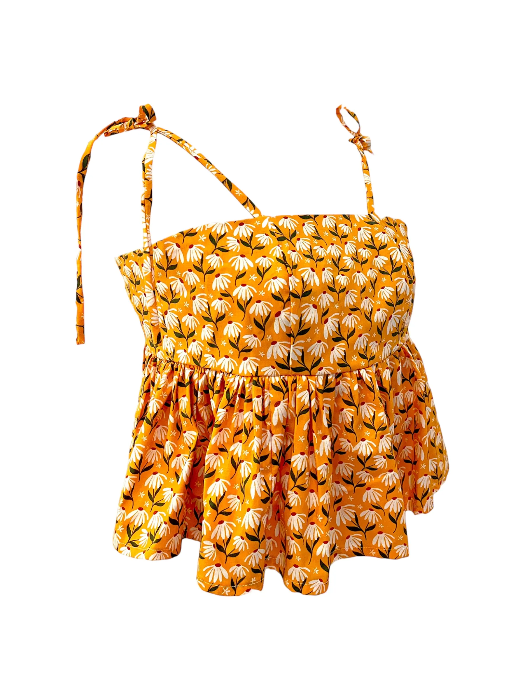 VALENTINA - Floral Peplum Crop Top
