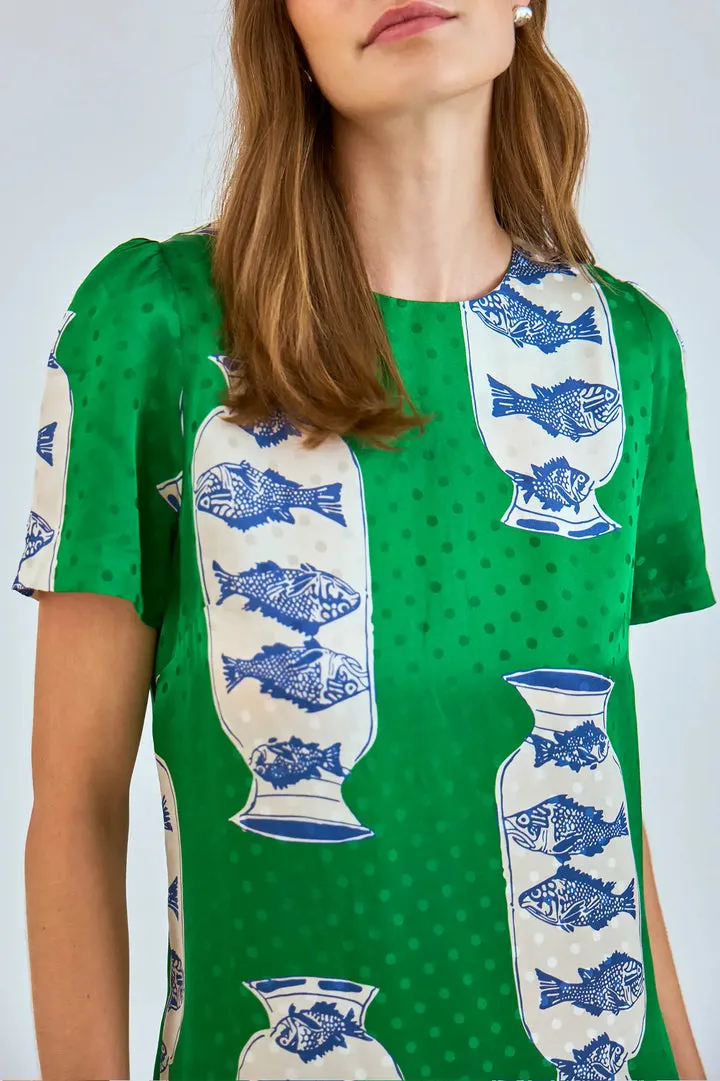Valerie Dress - Herring Green