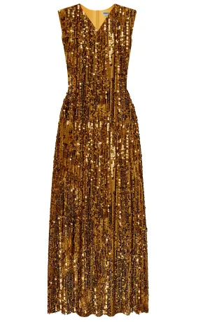 Vangelis Gold Sequin Dress - Party Dresses - Evening Dress - Cocktail dress