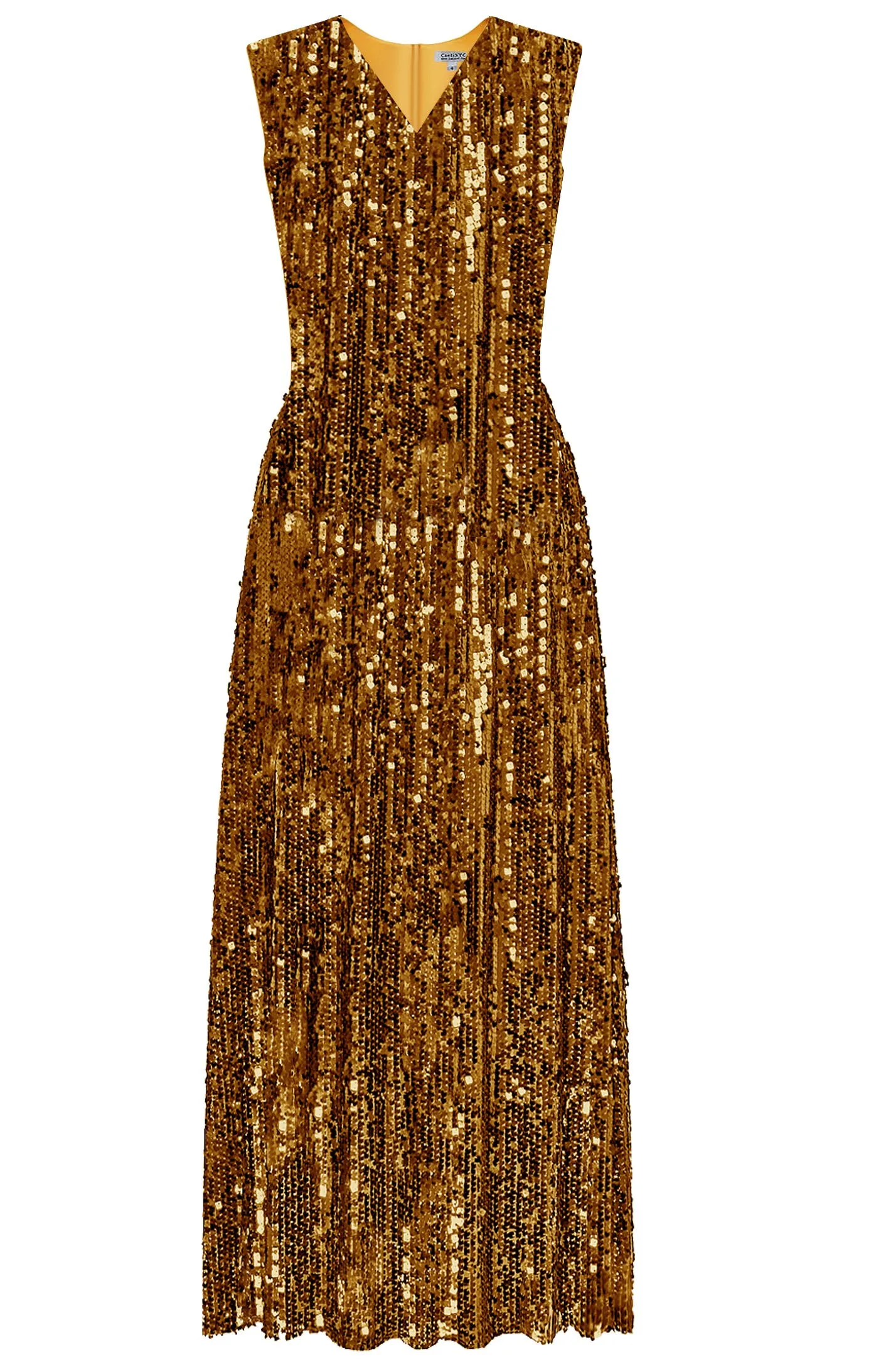 Vangelis Gold Sequin Dress - Party Dresses - Evening Dress - Cocktail dress