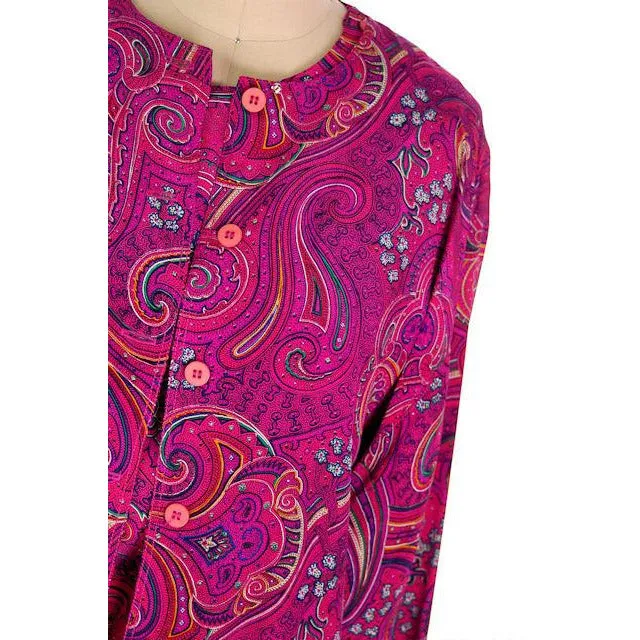 Vintage Gloria Sachs 3PC Silk Paisley Outfit Skirt/Blouse/Camisole 1980s NOS Sz 8