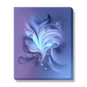 Violet and Blue Modern Art Canvas Print, Zen Minimalism with Positive Energy and Symbolism - "Twilight"