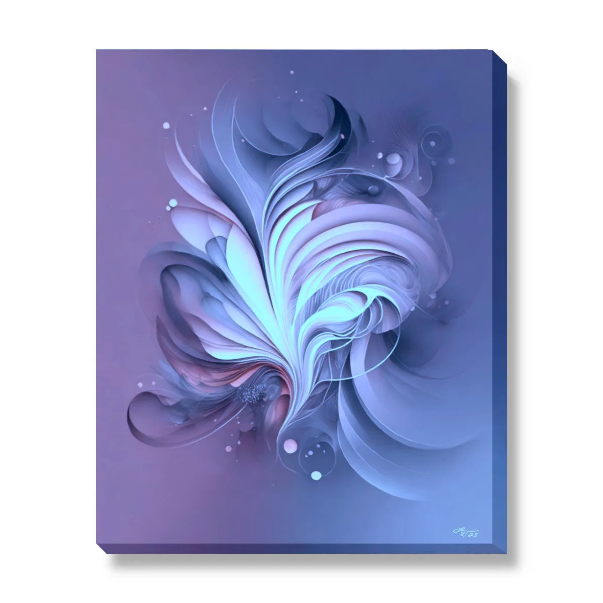 Violet and Blue Modern Art Canvas Print, Zen Minimalism with Positive Energy and Symbolism - "Twilight"