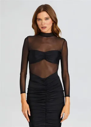 Vitré Lacceti Women's Sheer Mesh Bodycon Midi Dress