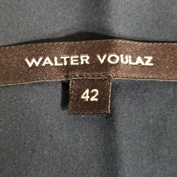 Walter Voulaz Italy Womens It 42 US 6 Shift Dress Black Corpcore Minimal Career