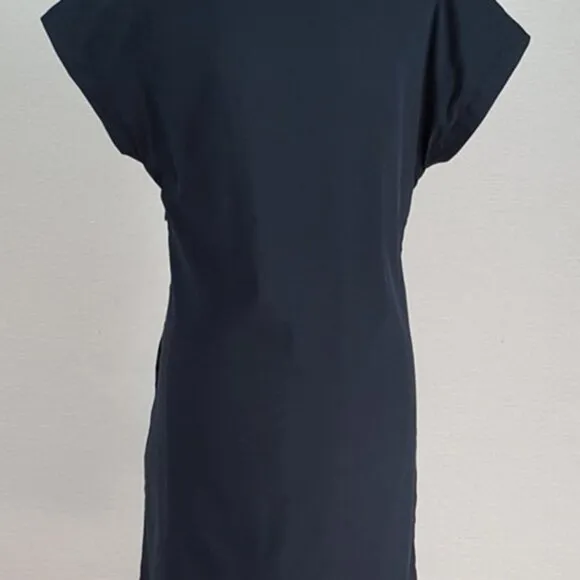 Walter Voulaz Italy Womens It 42 US 6 Shift Dress Black Corpcore Minimal Career