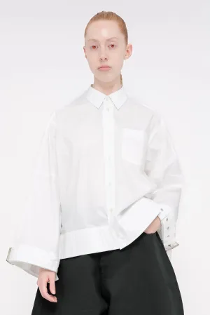 WHITE BELTED SHIRT