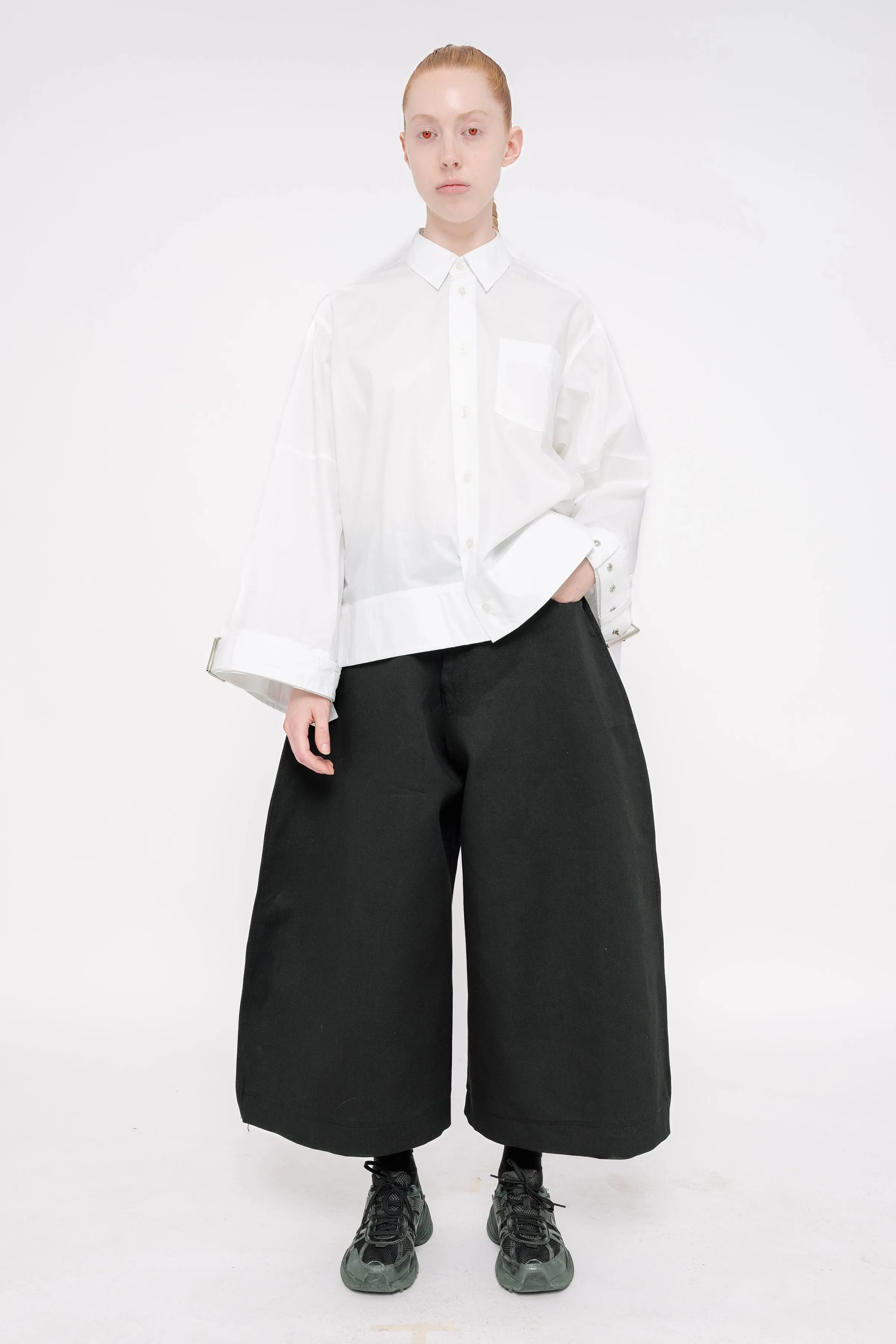 WHITE BELTED SHIRT