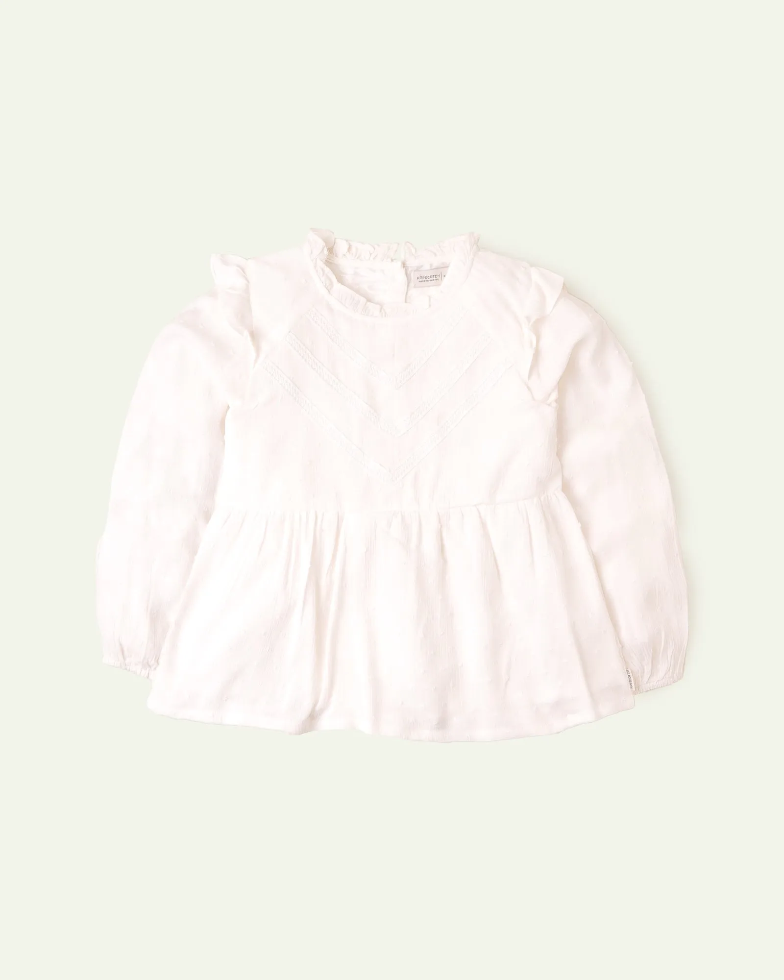 White Peplum Top