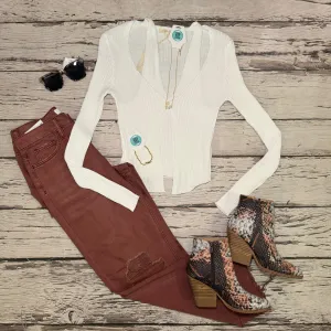White Two Piece Top
