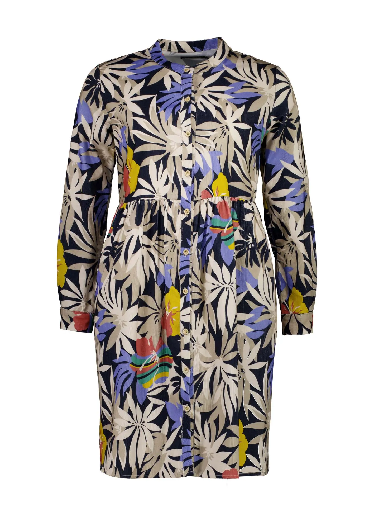 Wildflowers Tunic Dress Black in Fine Cord