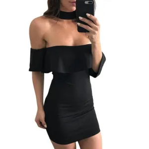 Women Sexy Lotus Leaf dress