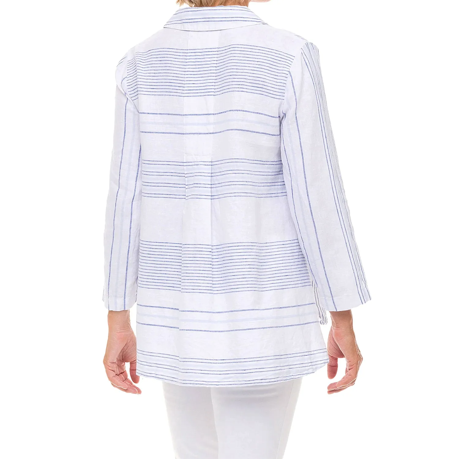 Women's Habitat Cape Cod Wrap Around Tunic Indigo Stripe
