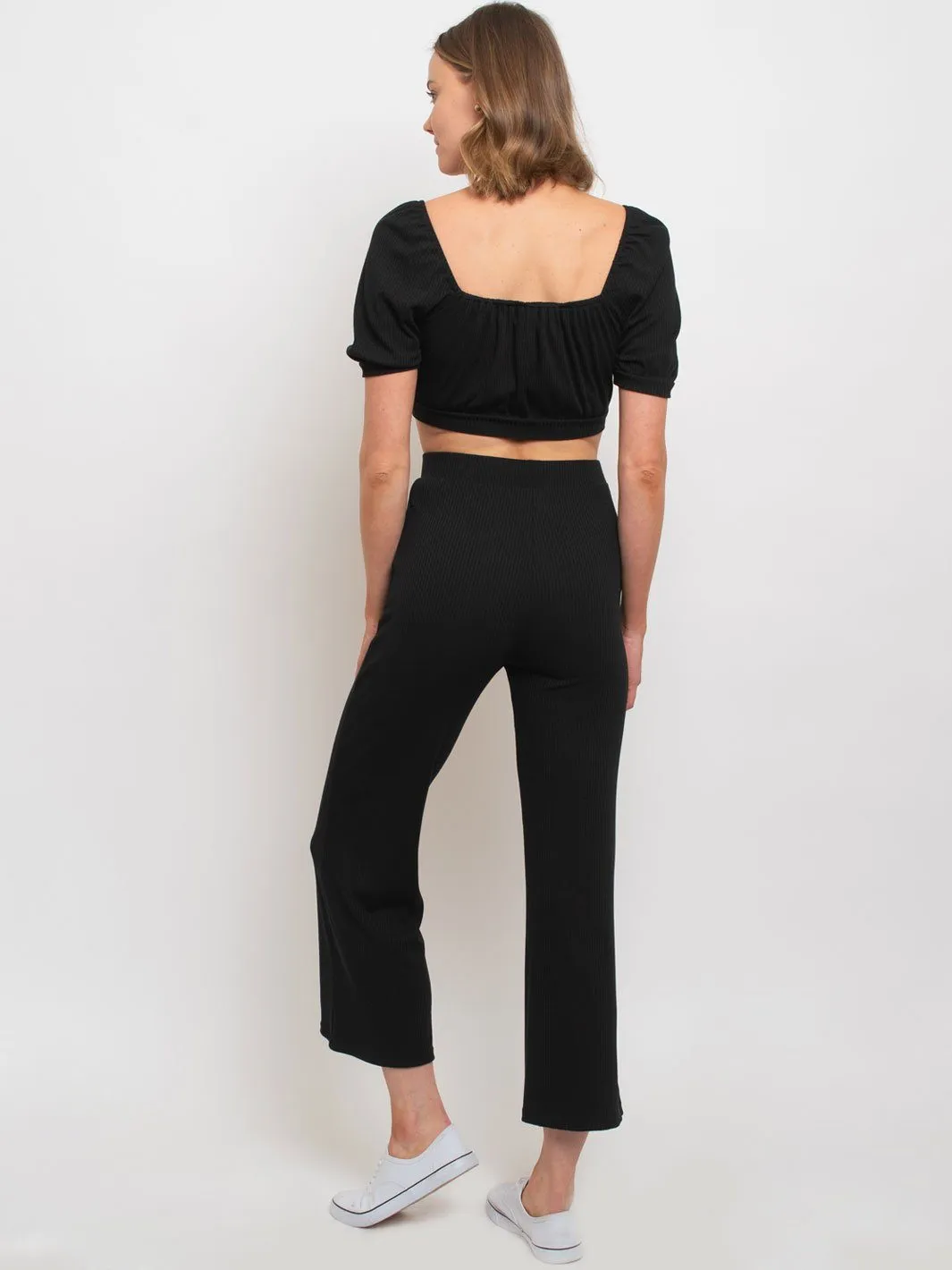 WOMEN'S KNIT RIBBED PANT