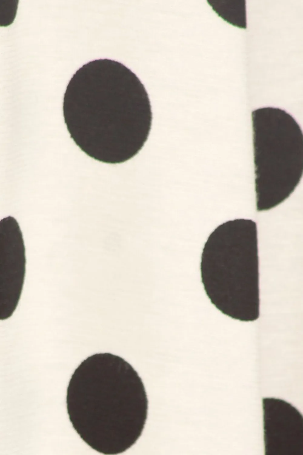 Women's Loose Fit Scoop Neck 3/4 Sleeve Polka Dot Patterned A-Line Midi Dress