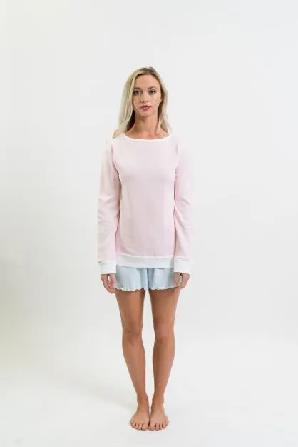 Women's Pima Knit Lounge Sweater | White