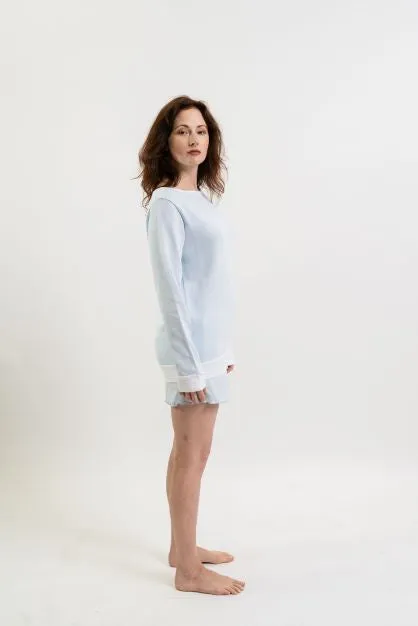 Women's Pima Knit Lounge Sweater | White